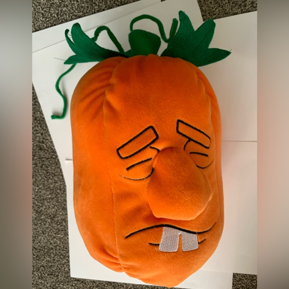 Vintage 1988 Chrisha Playful Plush Jack O Lantern Pumpkin Halloween - Picture 1 of 5
